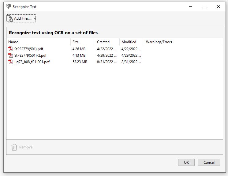 Adobe ProDC Batch OCR Files