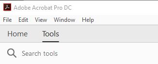 Adobe ProDC Tools Window