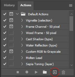 Photoshop Actions Create New