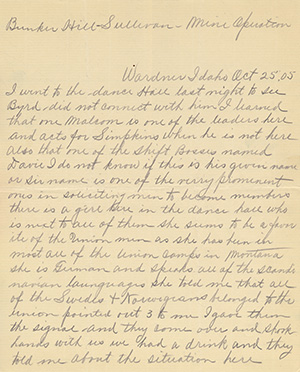 Correspondence from "6" October 24, 1905