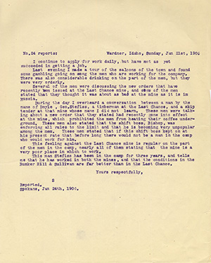 Union Investigator Report