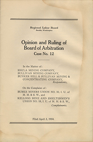 Opinion and Ruling of Board of Arbitration Case No. 12