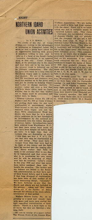 Nothern Idaho Union Activities