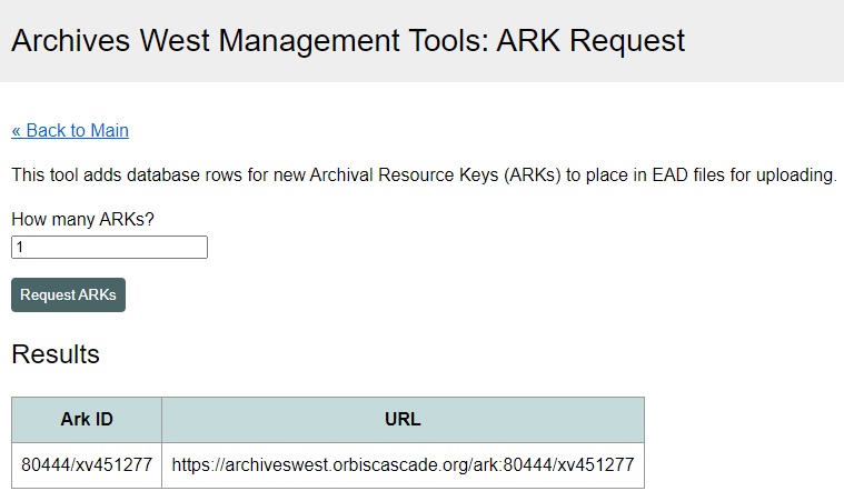 ARK request example