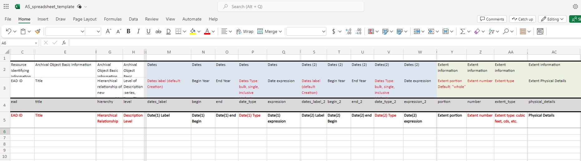 spreadsheet example